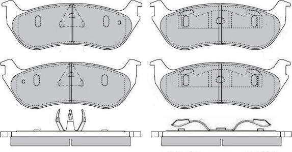 E.T.F. 12-1662 - Brake Pad Set, disc brake autospares.lv