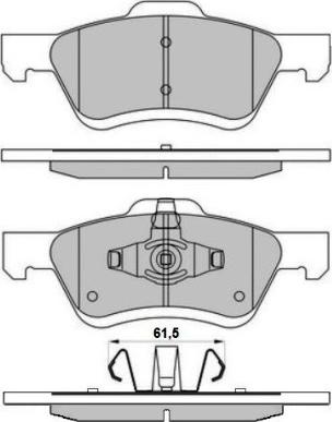 E.T.F. 12-1683 - Brake Pad Set, disc brake autospares.lv