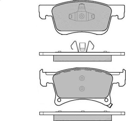 E.T.F. 12-1636 - Brake Pad Set, disc brake autospares.lv