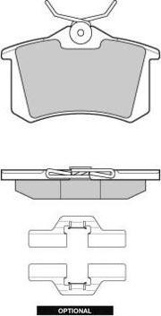 E.T.F. 12-1004 - Brake Pad Set, disc brake autospares.lv