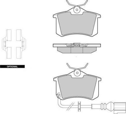 E.T.F. 12-1005 - Brake Pad Set, disc brake autospares.lv