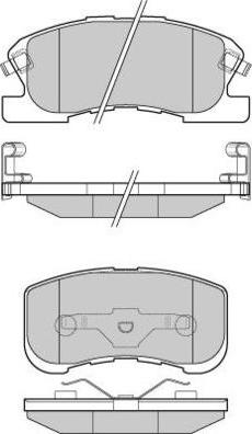 E.T.F. 12-1018 - Brake Pad Set, disc brake autospares.lv