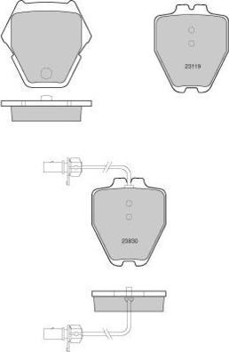 E.T.F. 12-1151 - Brake Pad Set, disc brake autospares.lv