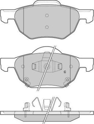 E.T.F. 12-1185 - Brake Pad Set, disc brake autospares.lv