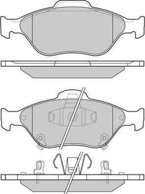 E.T.F. 12-1255 - Brake Pad Set, disc brake autospares.lv
