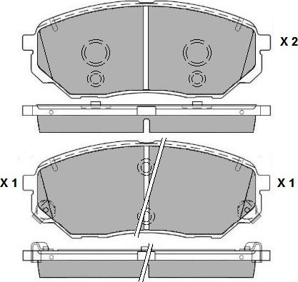 E.T.F. 12-1790 - Brake Pad Set, disc brake autospares.lv