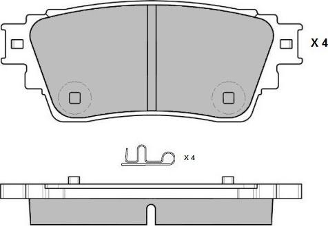 E.T.F. 12-1792 - Brake Pad Set, disc brake autospares.lv