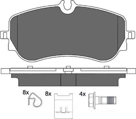 E.T.F. 12-1744 - Brake Pad Set, disc brake autospares.lv