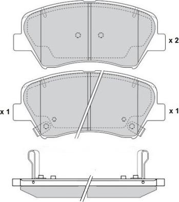 E.T.F. 12-1786 - Brake Pad Set, disc brake autospares.lv