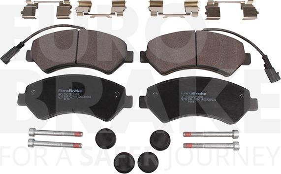 Eurobrake 5502229995 - Brake Pad Set, disc brake autospares.lv