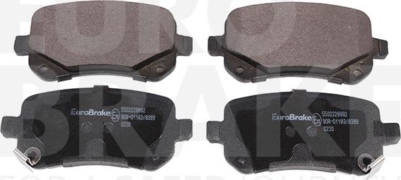 Eurobrake 5502229992 - Brake Pad Set, disc brake autospares.lv