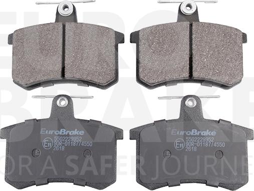 Eurobrake 5502229952 - Brake Pad Set, disc brake autospares.lv