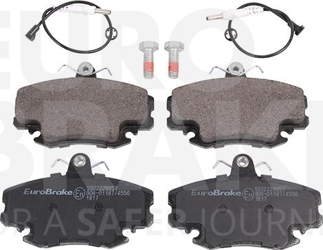 Eurobrake 5502229957 - Brake Pad Set, disc brake autospares.lv