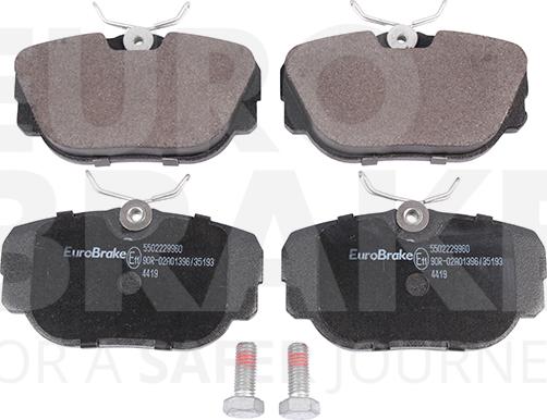 Eurobrake 5502229960 - Brake Pad Set, disc brake autospares.lv