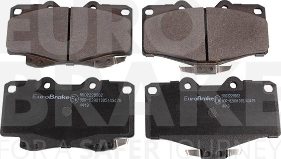 Eurobrake 5502229962 - Brake Pad Set, disc brake autospares.lv