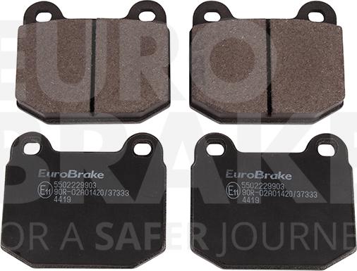 Eurobrake 5502229903 - Brake Pad Set, disc brake autospares.lv