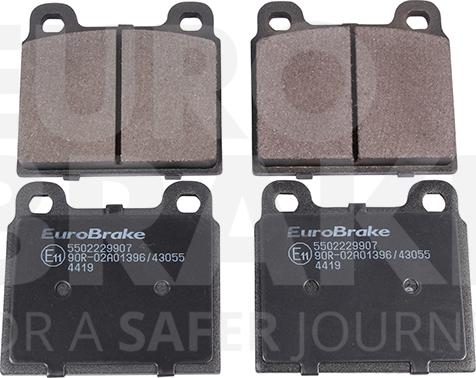 Eurobrake 5502229907 - Brake Pad Set, disc brake autospares.lv