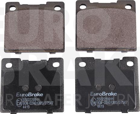 Eurobrake 5502229911 - Brake Pad Set, disc brake autospares.lv