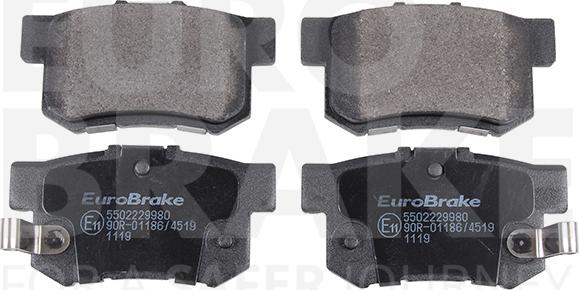 Eurobrake 5502229980 - Brake Pad Set, disc brake autospares.lv