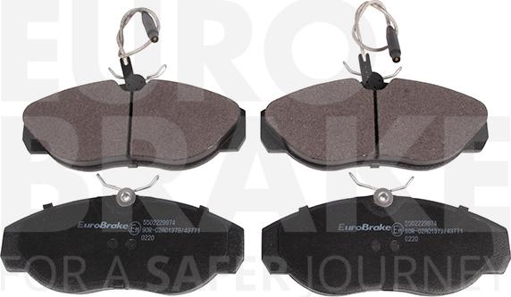 Eurobrake 5502229974 - Brake Pad Set, disc brake autospares.lv