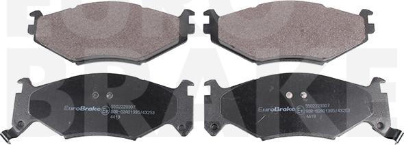 Eurobrake 5502229307 - Brake Pad Set, disc brake autospares.lv