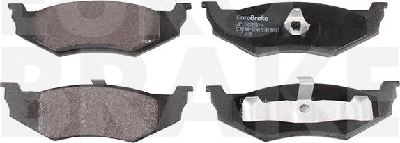 Eurobrake 5502229314 - Brake Pad Set, disc brake autospares.lv