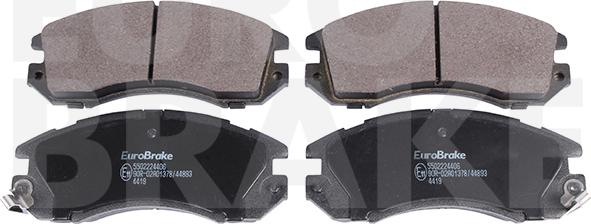 Eurobrake 5502224406 - Brake Pad Set, disc brake autospares.lv