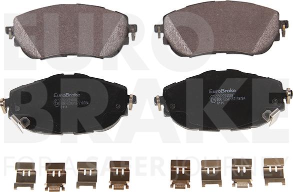 Eurobrake 5502224599 - Brake Pad Set, disc brake autospares.lv