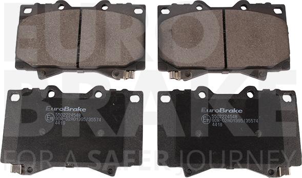 Eurobrake 5502224548 - Brake Pad Set, disc brake autospares.lv