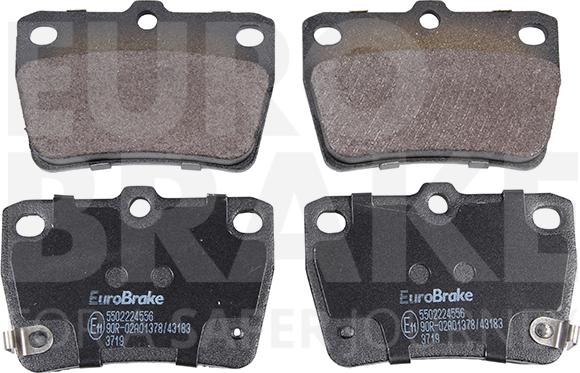 Eurobrake 5502224556 - Brake Pad Set, disc brake autospares.lv