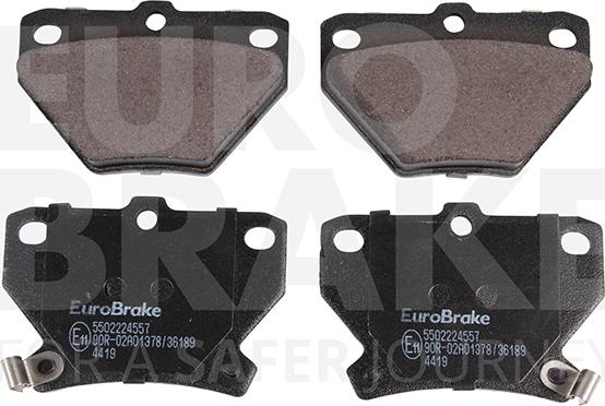 Eurobrake 5502224557 - Brake Pad Set, disc brake autospares.lv