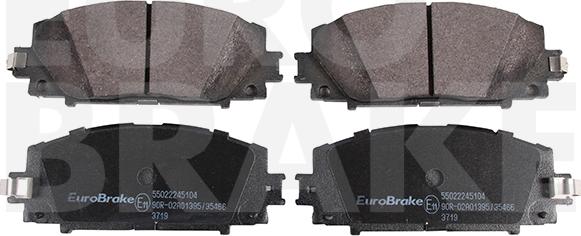 Eurobrake 55022245104 - Brake Pad Set, disc brake autospares.lv