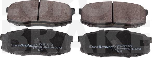 Eurobrake 55022245106 - Brake Pad Set, disc brake autospares.lv