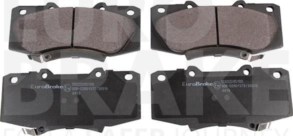 Eurobrake 55022245100 - Brake Pad Set, disc brake autospares.lv