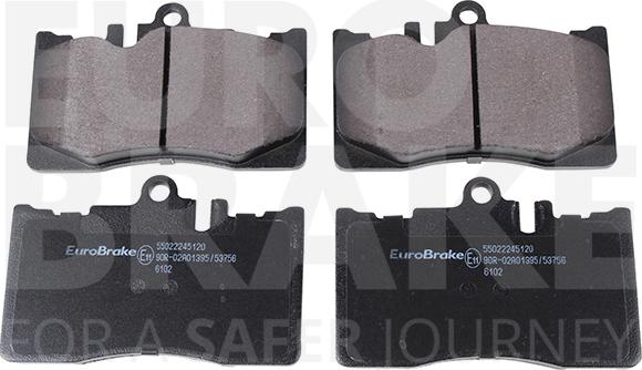 Eurobrake 55022245120 - Brake Pad Set, disc brake autospares.lv