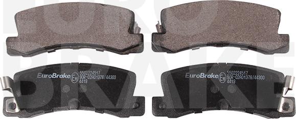 Eurobrake 5502224517 - Brake Pad Set, disc brake autospares.lv