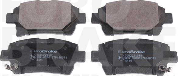 Eurobrake 5502224588 - Brake Pad Set, disc brake autospares.lv