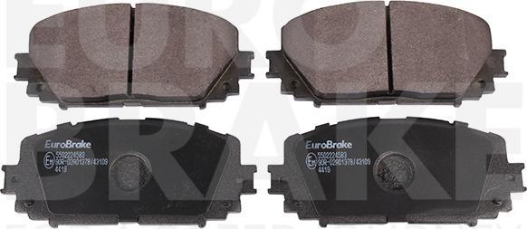 Eurobrake 5502224583 - Brake Pad Set, disc brake autospares.lv