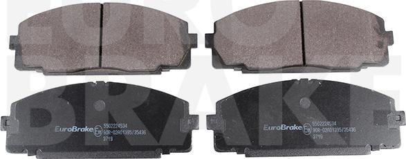 Eurobrake 5502224534 - Brake Pad Set, disc brake autospares.lv