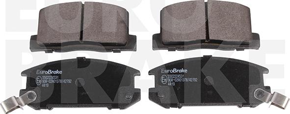 Eurobrake 5502224531 - Brake Pad Set, disc brake autospares.lv