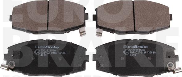 Eurobrake 5502224520 - Brake Pad Set, disc brake autospares.lv