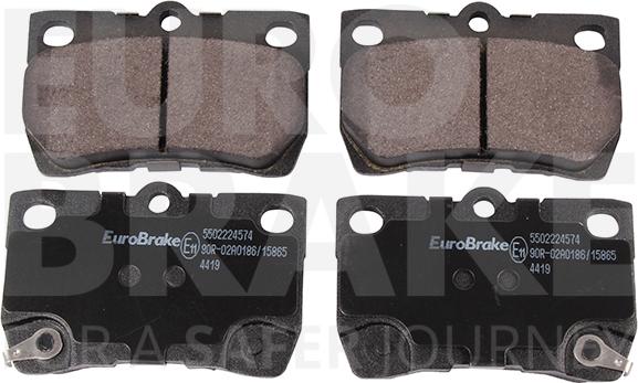 Eurobrake 5502224574 - Brake Pad Set, disc brake autospares.lv