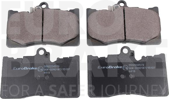 Eurobrake 5502224573 - Brake Pad Set, disc brake autospares.lv