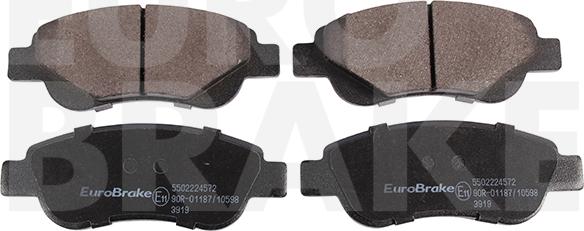 Eurobrake 5502224572 - Brake Pad Set, disc brake autospares.lv