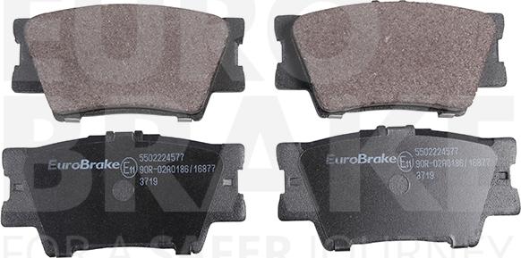 Eurobrake 5502224577 - Brake Pad Set, disc brake autospares.lv