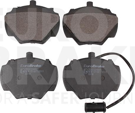 Eurobrake 5502224005 - Brake Pad Set, disc brake autospares.lv