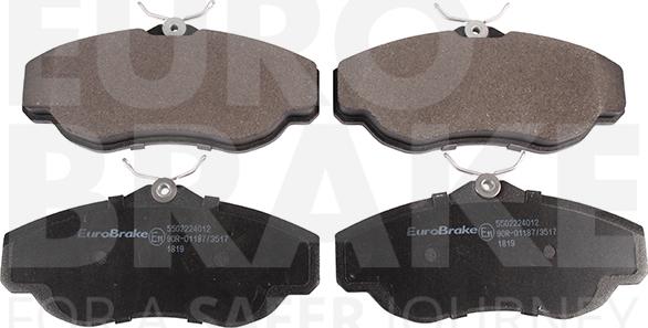 Eurobrake 5502224012 - Brake Pad Set, disc brake autospares.lv