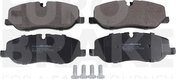 Eurobrake 5502224030 - Brake Pad Set, disc brake autospares.lv