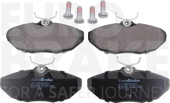 Eurobrake 5502224027 - Brake Pad Set, disc brake autospares.lv