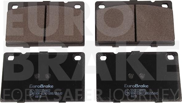 Eurobrake 5502224802 - Brake Pad Set, disc brake autospares.lv